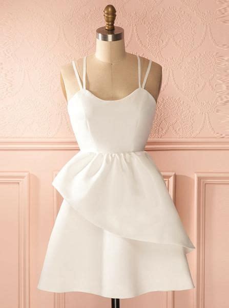 White Homecoming Dresses Modestshort Homecoming Dress For Teens