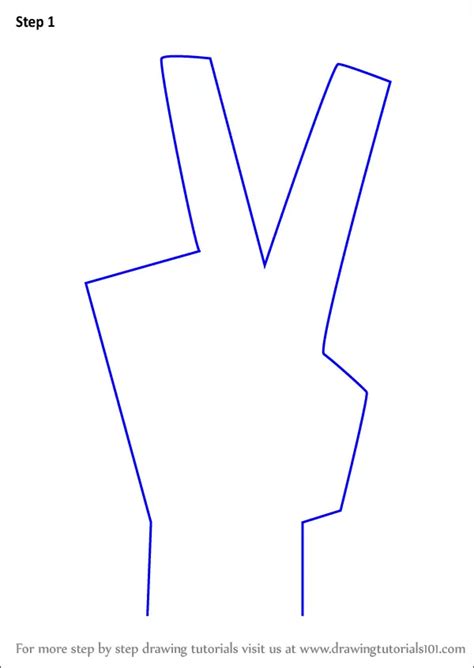 Learn How To Draw Peace Sign Hand Symbols Step By Step Drawing