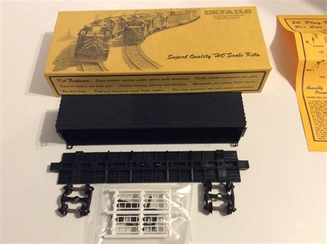 Black / medium earth gray stock number: Details West 50-feet Undecorated Smooth Plug Door Box Car kit (Black) | eBay