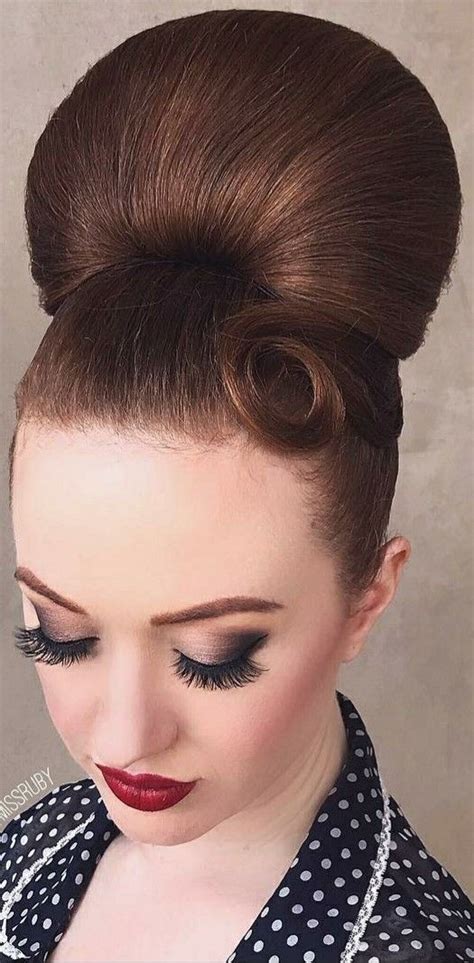 Pin By Blond Bouffant On Big Hair And Big Buns Big Bun Hair Stacked
