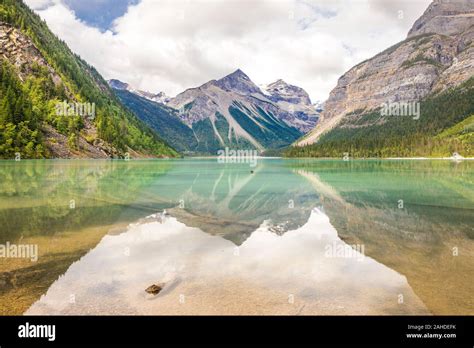 View Of Mountains Reflecting In Kinney Lake At Mount Robson Canada