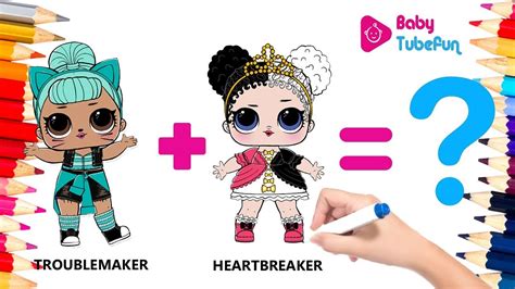 Lol Surprise Dolls Coloring Book Mash Up Troublemaker And Heartbreaker