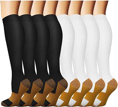 8 Pairs Copper Compression Socks For Man And Woman Actinput Actinput Compression Socks