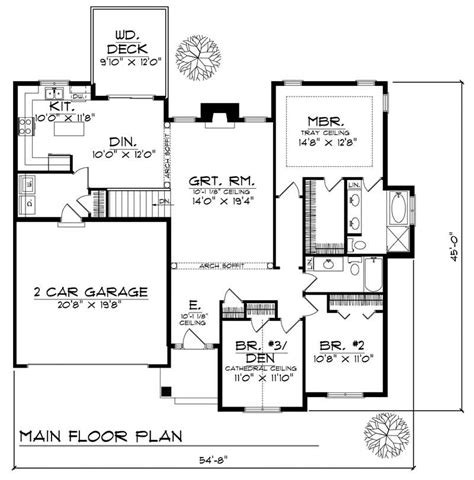 Ranch Home With 3 Bdrms 1600 Sq Ft House Plan 101 1271