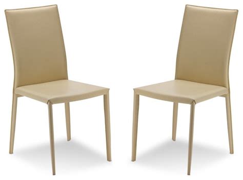 Beige Leather Dining Chairs Home Furniture Design