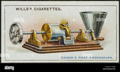 Thomas Alva Edison S First Phonograph 1878 1915 Artist Unknown
