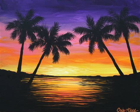 Tropical Beach Sunset Painting Pictures 5 Hd Wallpapers