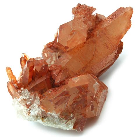 Tangerine Quartz Crystal Clusterstwins Brazil Tangerine Quartz