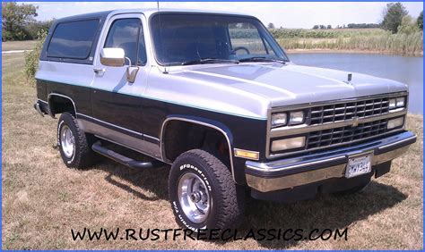 1989 89 Chevrolet Chevy 4x4 K5 Blazer Silverado Blue And Silver