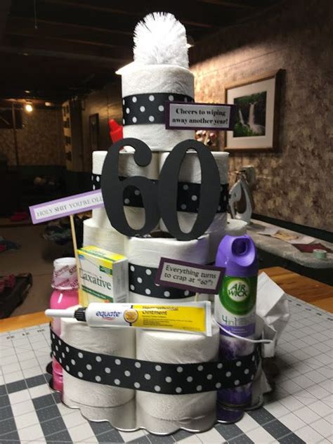 Manners maketh the man, however, we feel this doesn't tell the whole truth. Toilet Paper CAKE! | 60th birthday party decorations, 60th ...