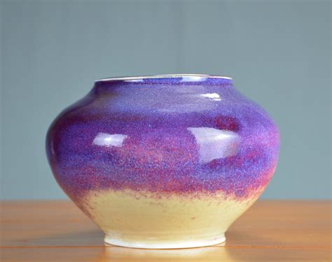 Purple Ceramic Vase Hand Thrown Porcelain Pottery Flower Etsy Ceramic Vase Vase Pottery