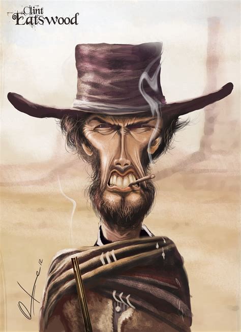 Caricaturas Cartoons By Onofre Alarc N Clint Eastwood