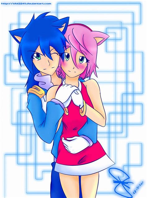 Sonamy Gijinka Sonic And Amy Sonic Fan Characters Sonic Human