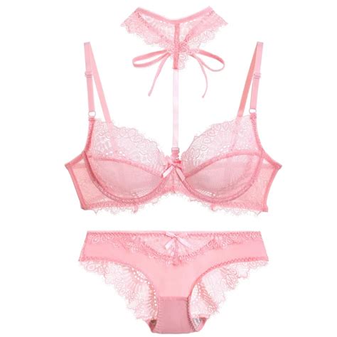 uaang new sexy ultra thinthick plus size lingerie female open bcde cup bra sets floral lace push