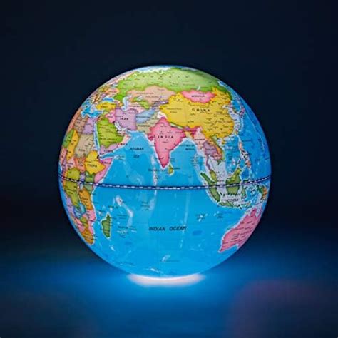 Globe Educational Portable Light Up World Map Globe Illuminating