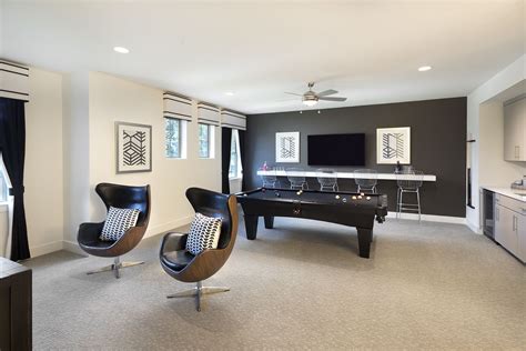 Modern Game Room With Industrial Touches New Homes For Sale Modern