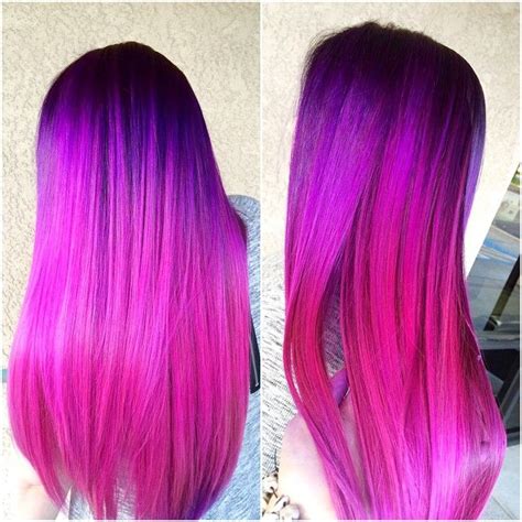 Purple To Hot Pink Colormelt 640×640 Bright Hair Colors Pink