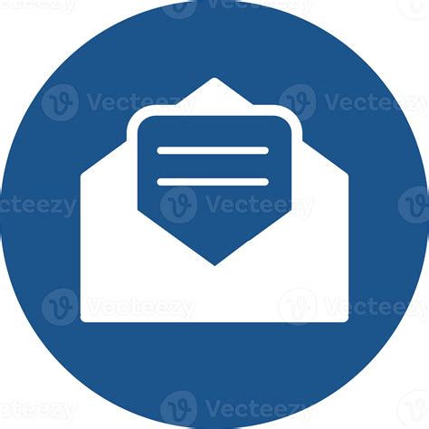 Email Icon Design In Blue Circle 14441079 Png