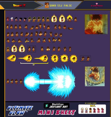 False Super Saiyan Goku Ulsw Sprite Sheet By Entityhi