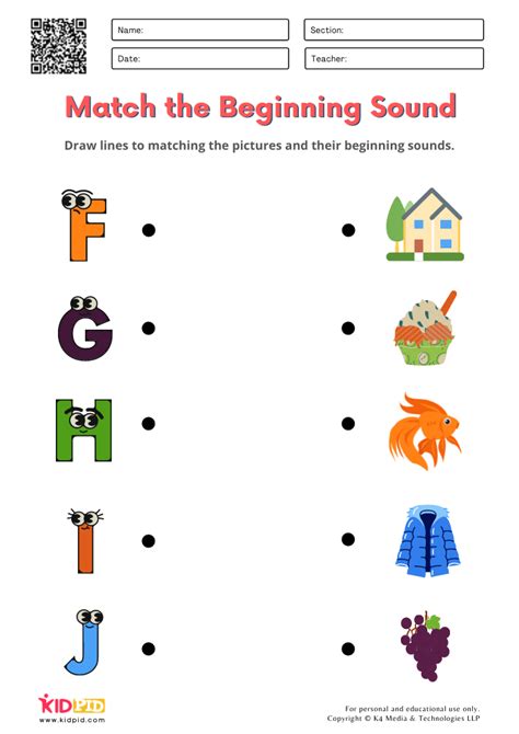 Kindergarten Beginning Sound Worksheets