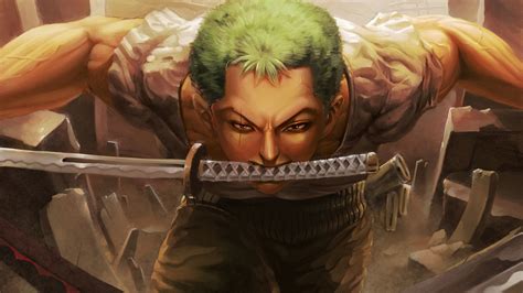 One Piece Roronoa Zoro Keeping A Sword On Mouth K HD Anime Wallpapers HD Wallpapers ID