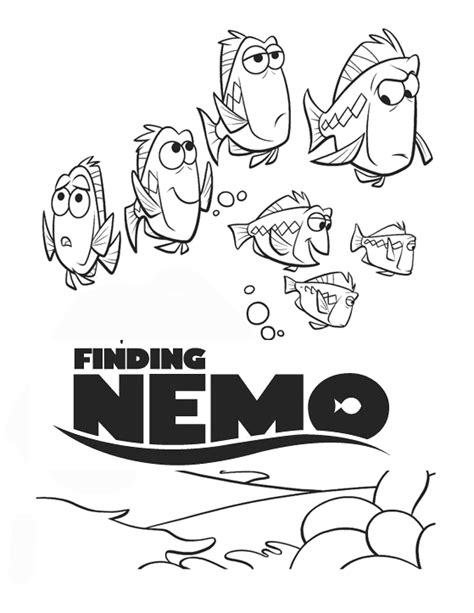 Finding Nemo Dory And Friends Coloring Pages For Kids Printable