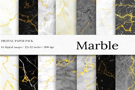 Marble Gold Veins Digital Papers Marble Background 96065