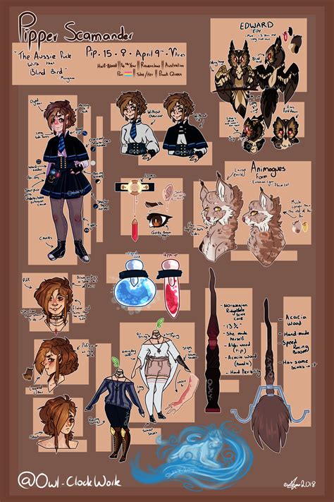 Harry Potter Oc Ref Sheet Pip By Owl Clockwork On Deviantart