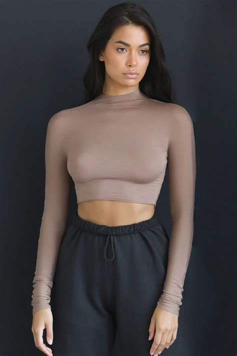 Cropped Mock Neck Long Sleeve Fashion Fashion Inspo Outfits Tennis Skirt Outfit