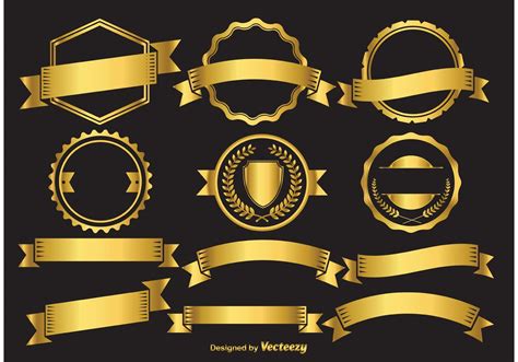 Gold Badge Vector Art Icons And Graphics For Free Download