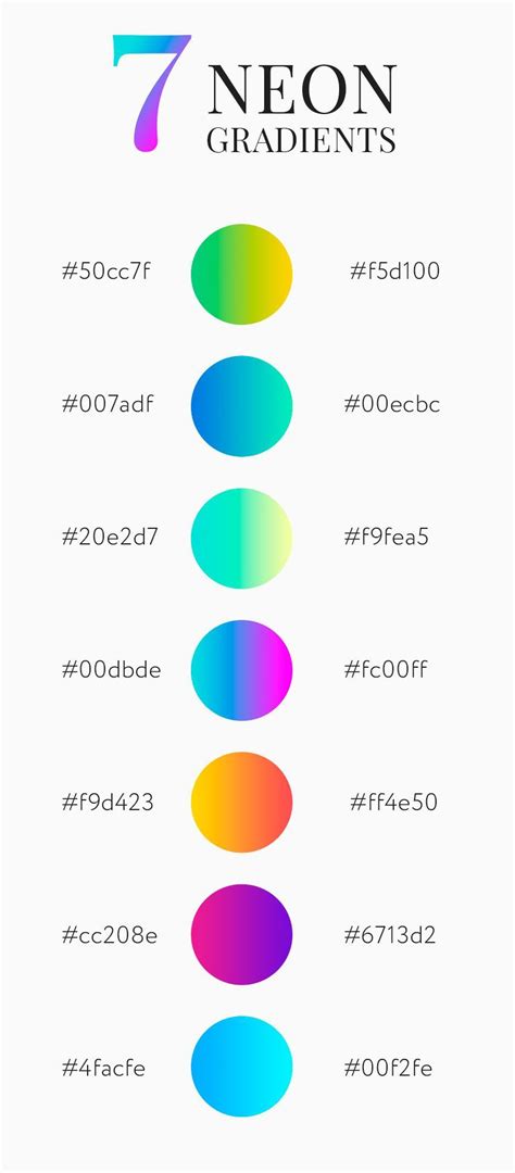 Seven Bright And Juicy Neon Gradients For Any Design Neon Colour