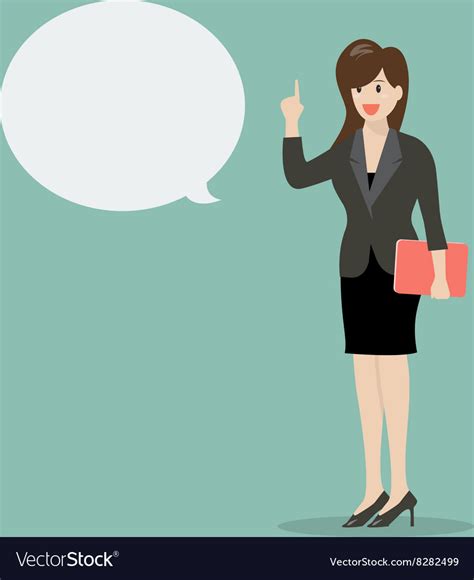Business Woman Talking Royalty Free Vector Image
