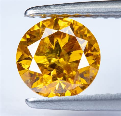 Diamant 101 Ct Orange Jaunâtre Intense Naturel Catawiki