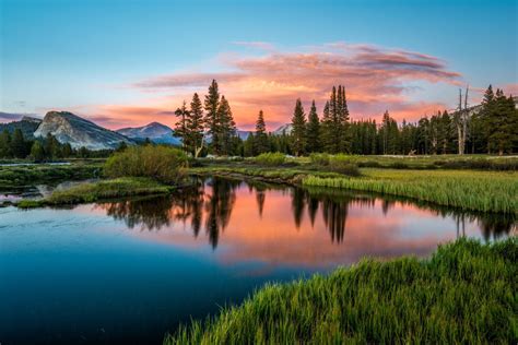 Wallpaper Trees Landscape Forest Mountains Sunset Lake Water