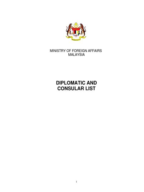Diplomatic And Consular List Pdf Pdf Consul Representative