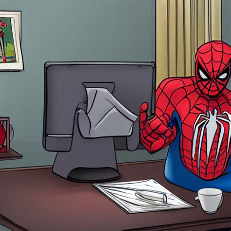 Spiderman Meme Desk Work Clipart