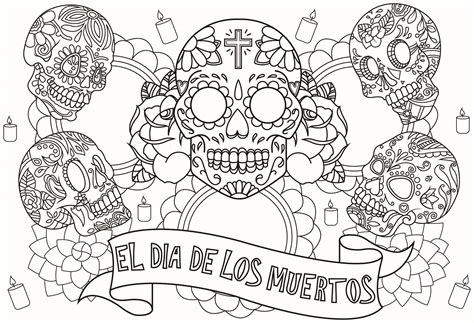 Dia De Los Muertos Coloring Sheets Coloring Pages