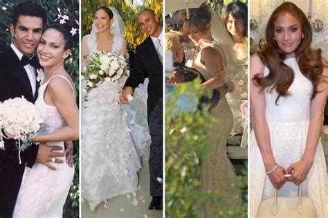 All Of Jennifer Lopezs Wedding Dresses Through The Years Onscreen And Off