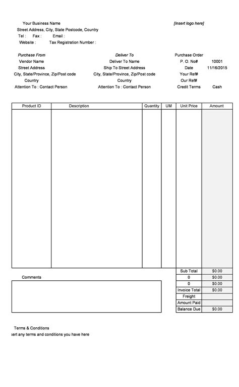 Purchase Order Template 27 Free Docs Xlsx And Pdf Forms Formats