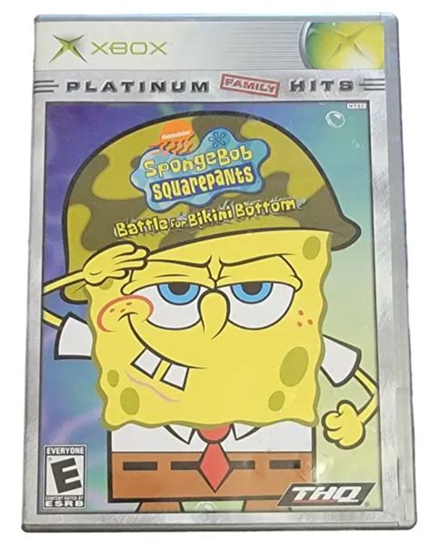 Spongebob Squarepants Battle For Bikini Bottom Original Xbox Disc Nm