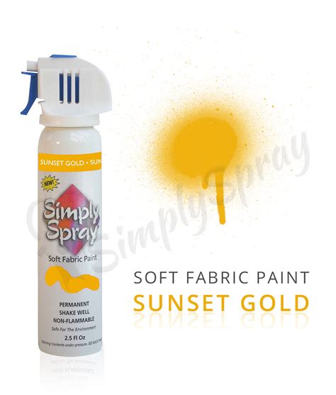 Sunset Gold Fabric Paint Spray Dye Vibrant Easy And Soft