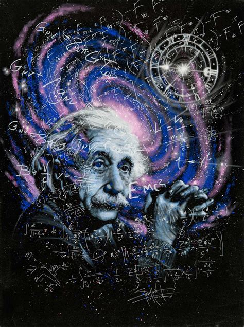 Albert Einstein Painting Einstein Print Stephen Fishwick Stephen