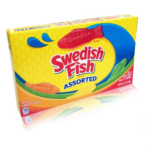 Swedish Fish Assorted Colours And Flavours 99g Theatre Box Lollies N Stuff