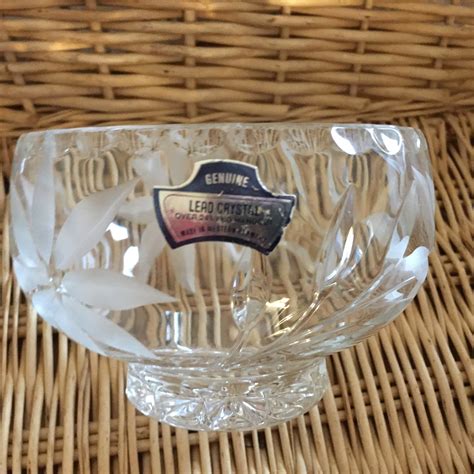 Lead Crystal Bowl De West Germany Vintage Gift Mother S Etsy