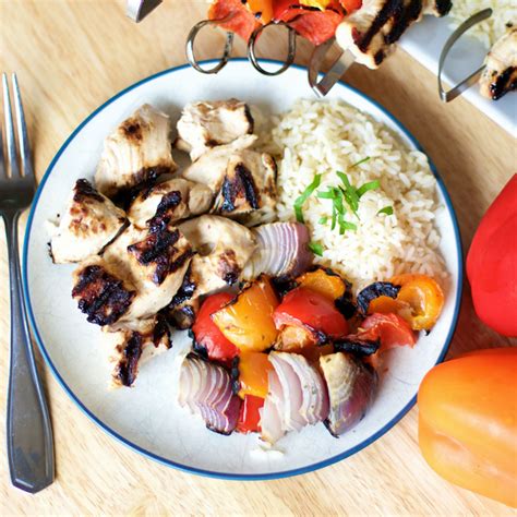 Marinated Grilled Turkey Kabobs With Grilled Vegetable Skewers Recipe