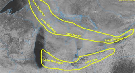 Great Lakes Gang Up On Michigan Ohio New York For Lake Effect Snow