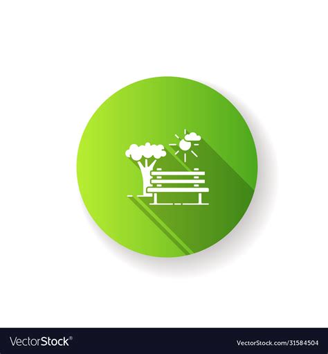 Open Space Green Flat Design Long Shadow Glyph Vector Image