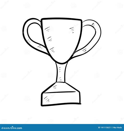 Trophy Doodle Hand Draw With Stock Vector Illustration Of Element