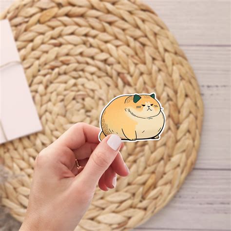 Home And Living Decals And Stickers Fat Loaf Cat Sticker Waterproof