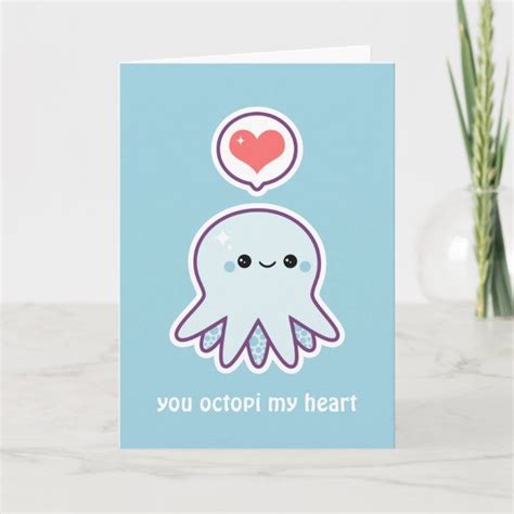 You Octopi My Heart Card In 2020 Heart Cards Birthday